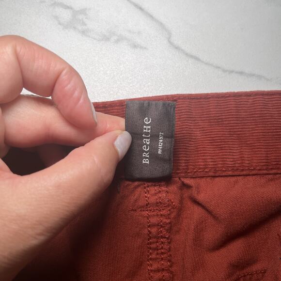 Prana Corduroy Pants Mens 38x32 (37x29) Rust Straight Leg Stretch Outdoors EUC - Picture 5 of 13